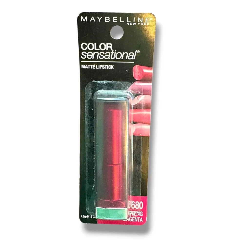 Maybelline Color Sensational Matte Lipstick 680 Mesmerizing Magenta Pink 0.15oz